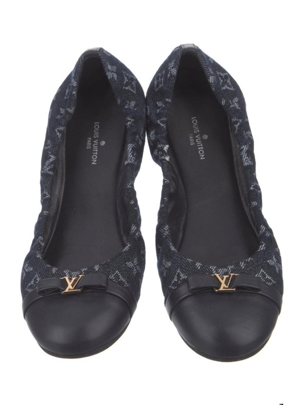 Louis Vuitton Monogram, Navy Blue Women’s Ballet Flats. So comfy! Only worn once